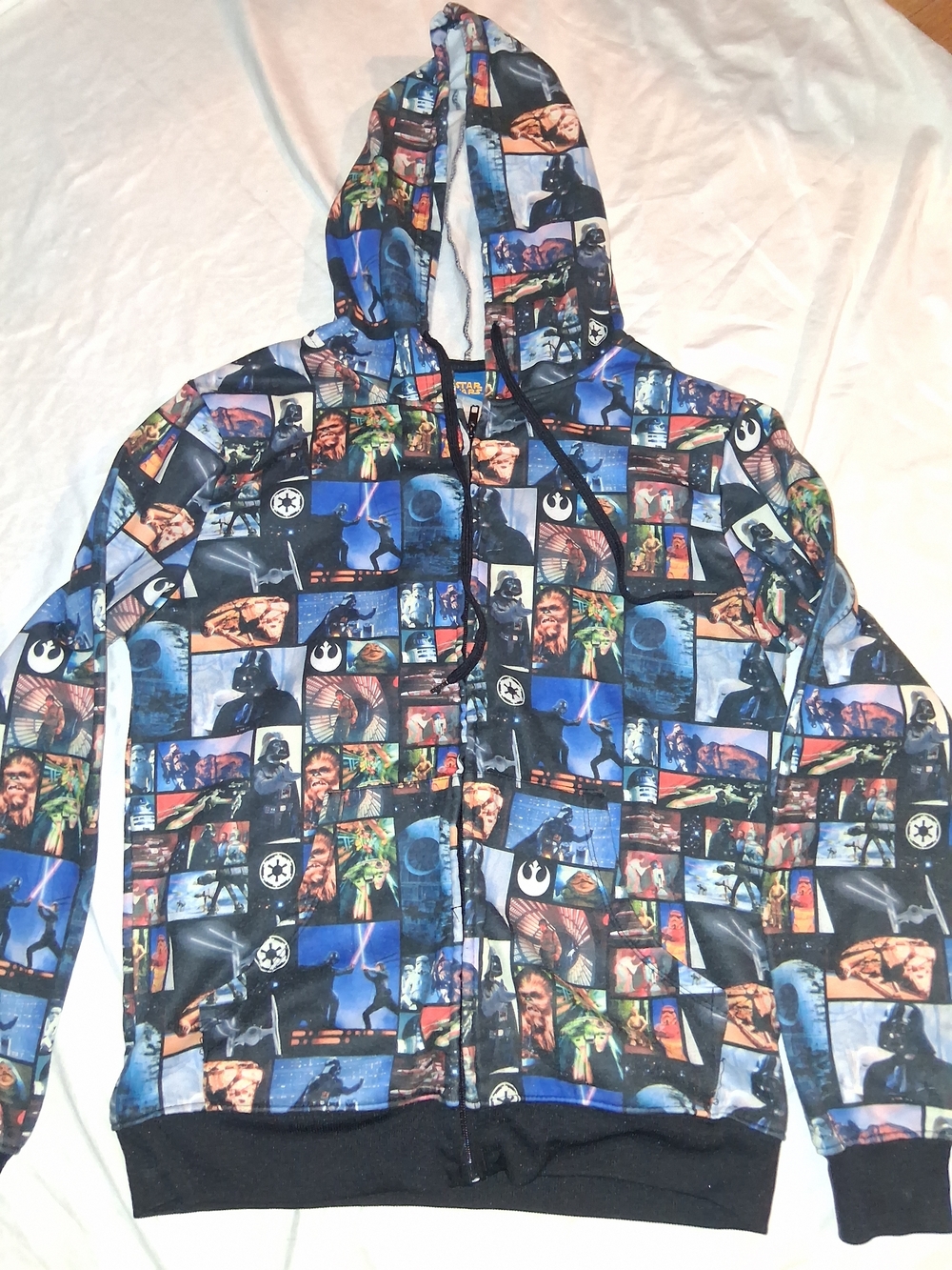Star Wars Multicolor Photo Collage Zip-Up Hoodie